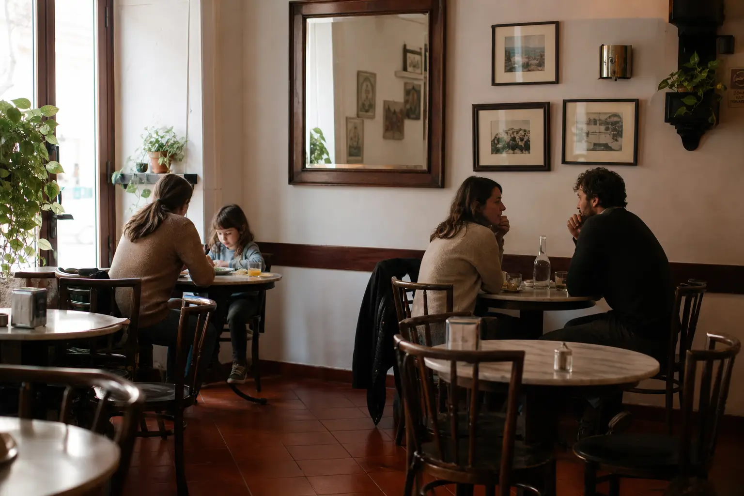 A quiet Portuguese café — everyday life, not a tourist postcard