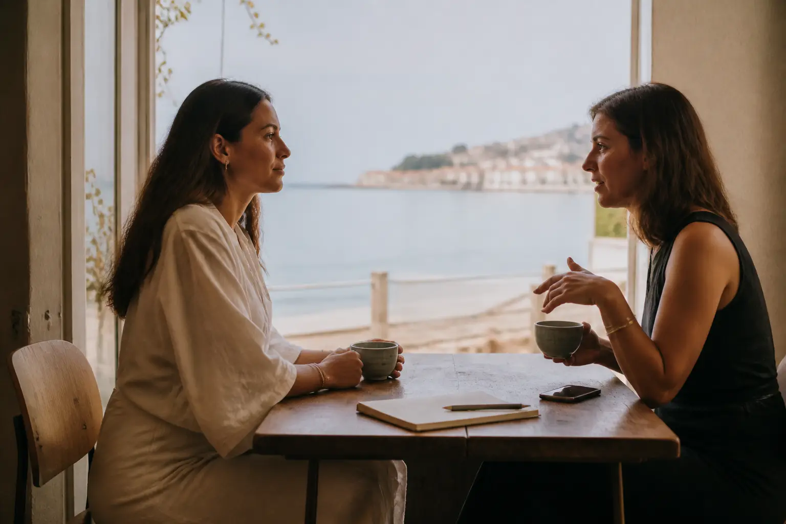 A quiet conversation over coffee — the Welcome Call, in spirit
